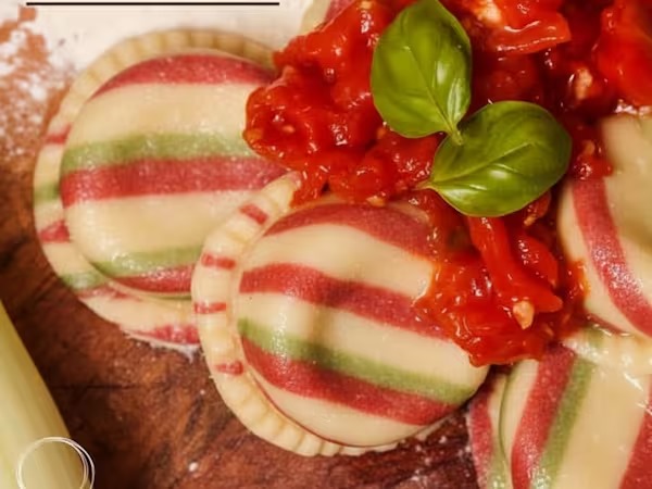 Prato de massa artesanal